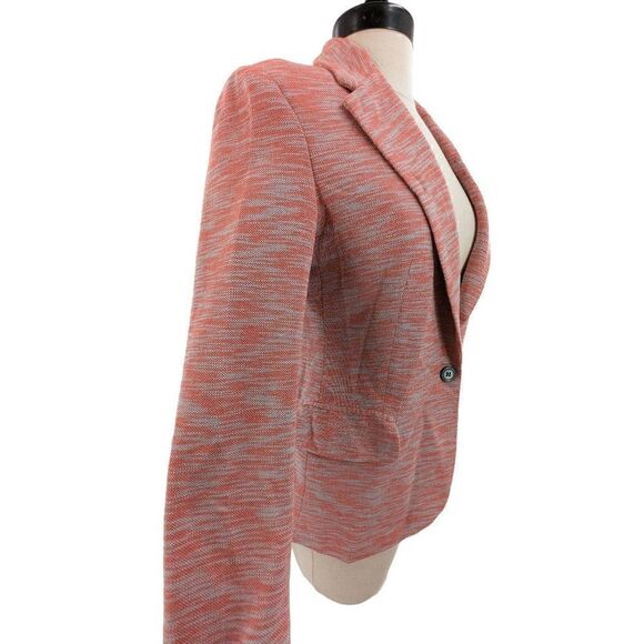 Cartonnier Women's Orange and Light Blue Printed Blazer Size Small - Picture 2 of 15